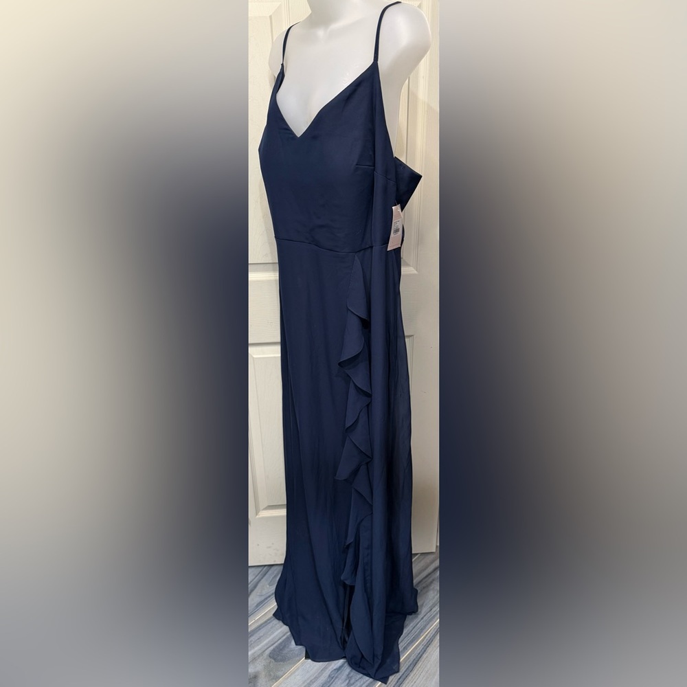 *Prom* Birdy Grey Navy Blue Formal Maxi Dress